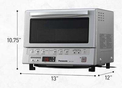 Panasonic FlashXpress Compact Toaster Oven with Double Infrared Heating, Crumb Tray and 1300 Watts of Cooking Power