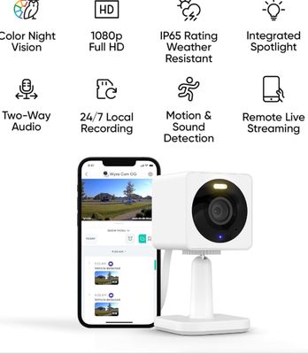 Wyze Cam OG Indoor/Outdoor 1080p Wi-Fi Smart Home Security Camera