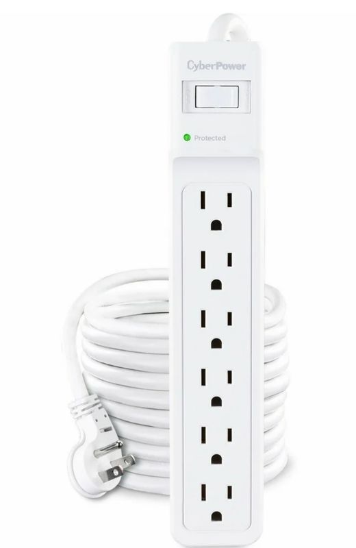 CyberPower B625 Essential 6 Outlet Surge Protector with 1500 J Surge Suppression