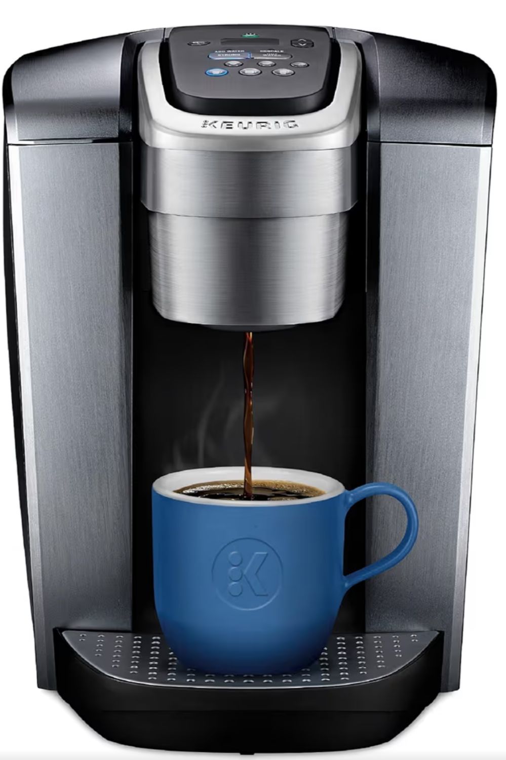 Keurig K-Elite Single Serve K-Cup Pod Coffee Maker, with Strength and Temperature Control, Iced Coffee Capability, 8 to 12oz Brew Size, Programmable, Brushed Silver