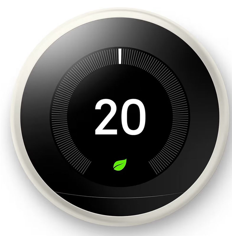 Google Nest Learning Thermostat - Programmable Smart Thermostat for Home - 3rd Generation Nest Thermostat - Compatible with Alexa