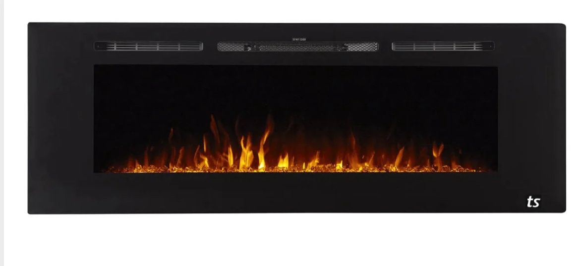 The Sideline 60 Inch Recessed Smart Electric Fireplace 80011