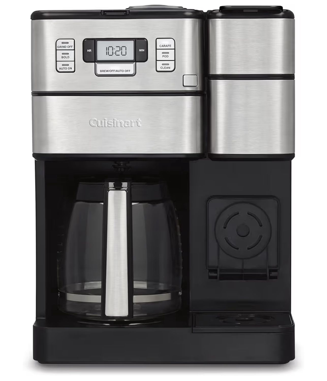 Cuisinart Coffee Center Grind and Brew Plus, Built-in Coffee Grinder, Coffeemaker and Single-Serve Brewer with 6oz, 8oz and 10oz Serving Size, Black/Silver, SS-GB1NAS