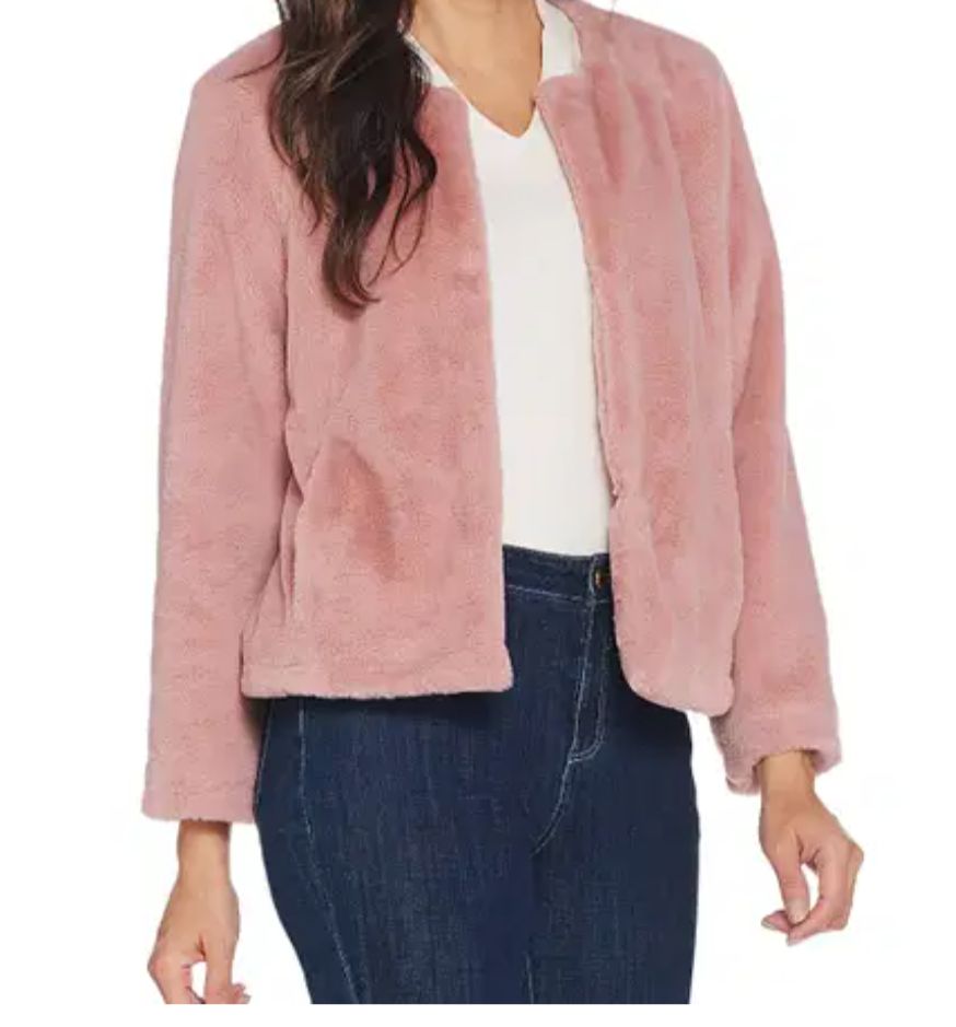 Chaqueta de piel rosa Double, Size: M