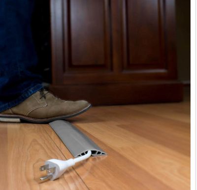 15 ft. PVC Floor Cord Protector in Grey