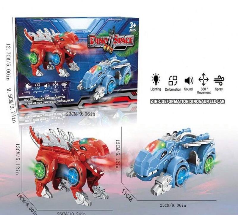 A Blue Or Red Dinosaur Toy Car Can Avoid Obstacles Spray Walking