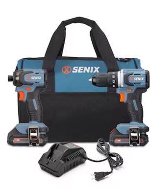 SENIX X2 20-volt 2-Tool Brushless Power Tool Combo Kit with Soft Case