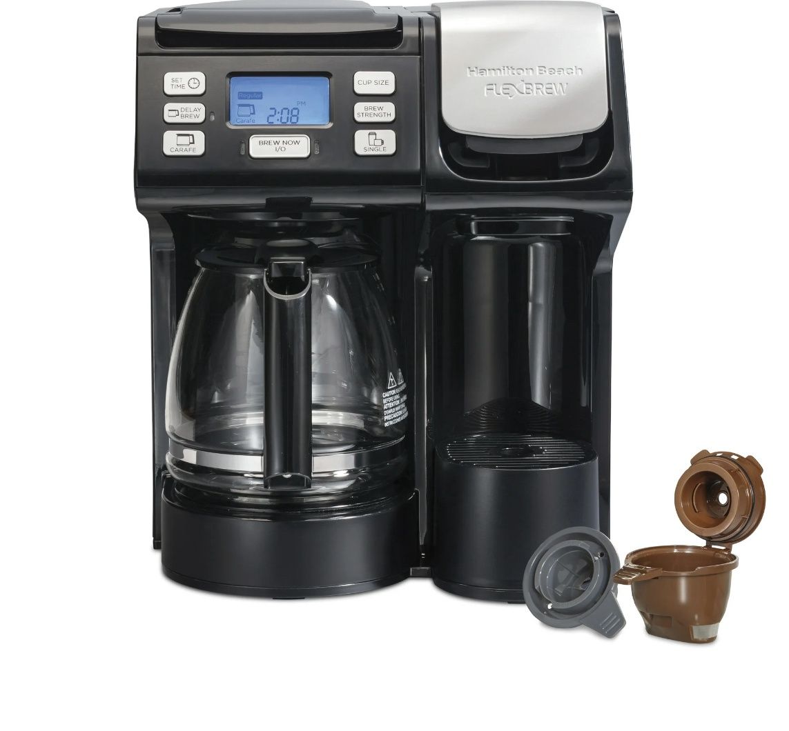 Hamilton Beach FlexBrew Trio 2-Way Coffee Maker Single Serve &amp; Full 12c Pot