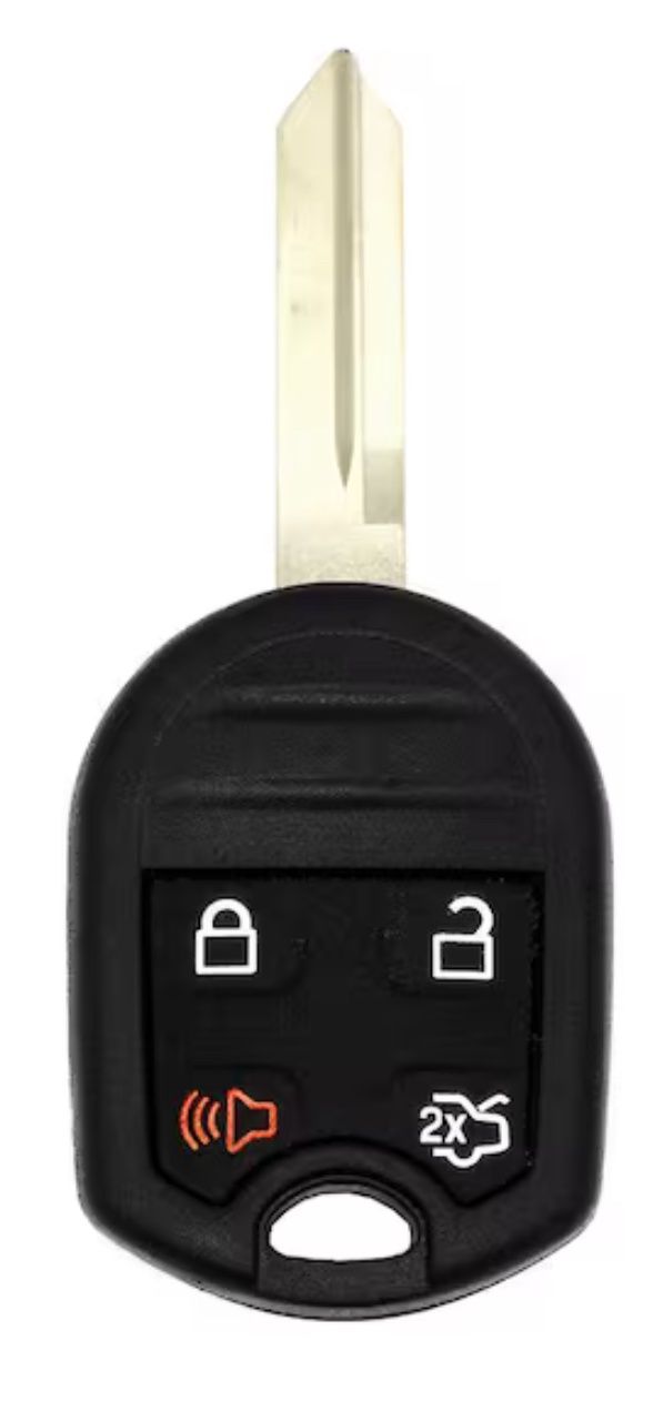 Remote Key Fob and Simple Key Programmer for Ford, Lincoln, Mazda, Mercury - 4 Button Remote, Keyless Entry, Easy Setup
