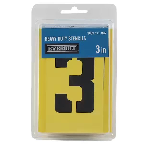 3 in. Cardboard Adhesive Letters Numbers and Symbols Stencil Set