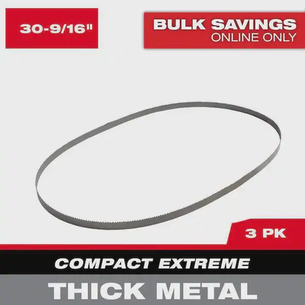 30-9/16 in. 8/10 TPI Compact Extreme Thick Metal Cutting High Speed Steel Band Saw Blade