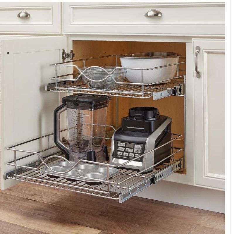 Home Decorators Collection 20 in. Double Tier Wire Pull-Out Basket Questions &amp;