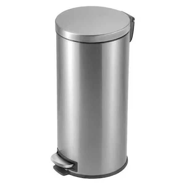 8 Gal. Stainless Steel Round Step-On Trash Can