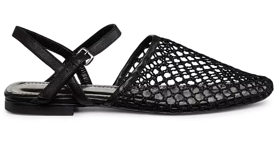 Zapatos planos de rejilla Vanna para mujer - A New Day Black, Size: 7