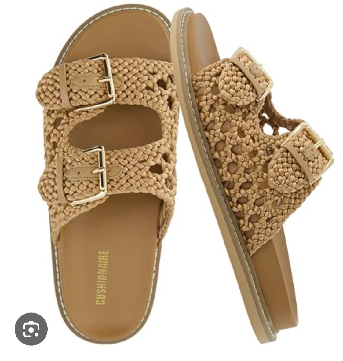 Womens Fashion Open Toe Weave Buckle Strap Beach Slipper