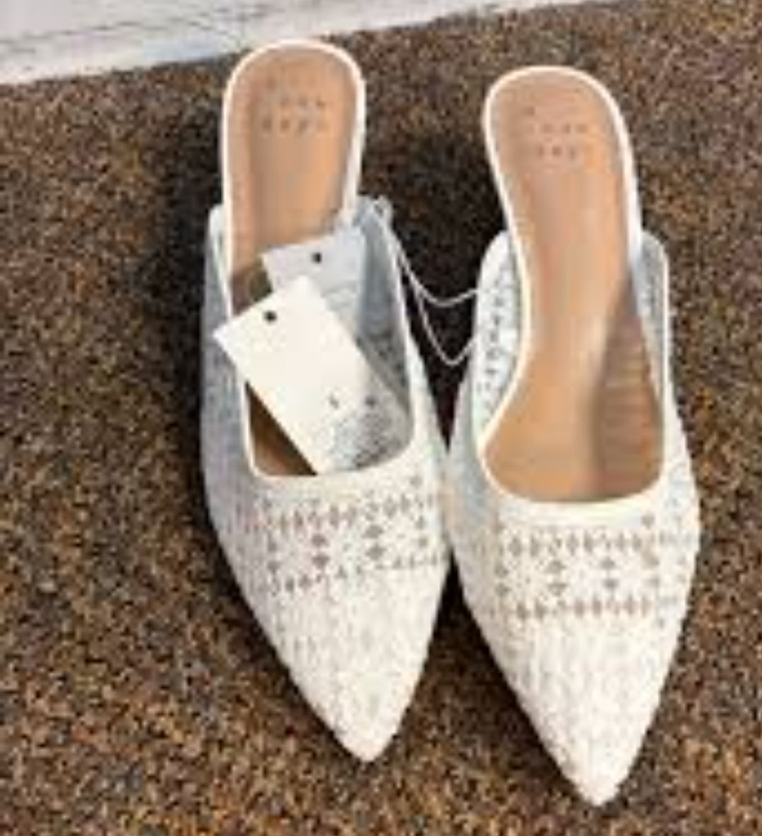 A New Day Delilah Floral Embroidered Mule Heels