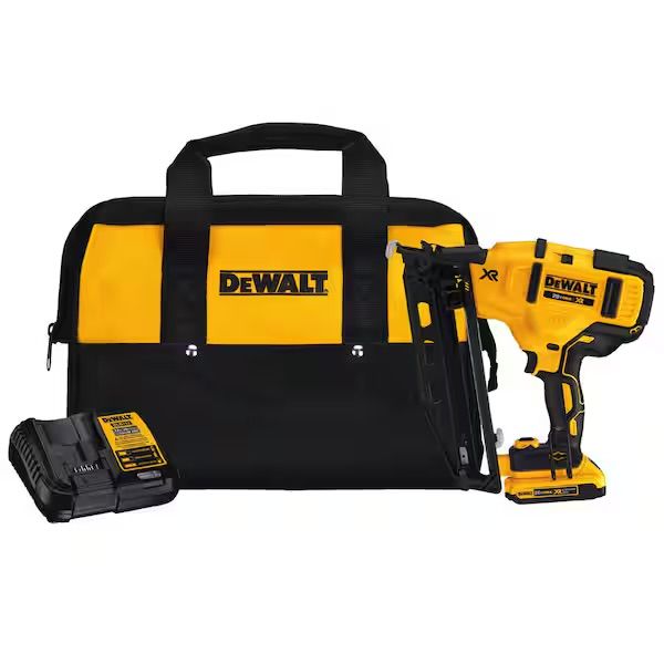 DCN660D1 20V MAX XR 16-Gauge Electric Cordless Angled Finishing Nailer Kit, Condition: New