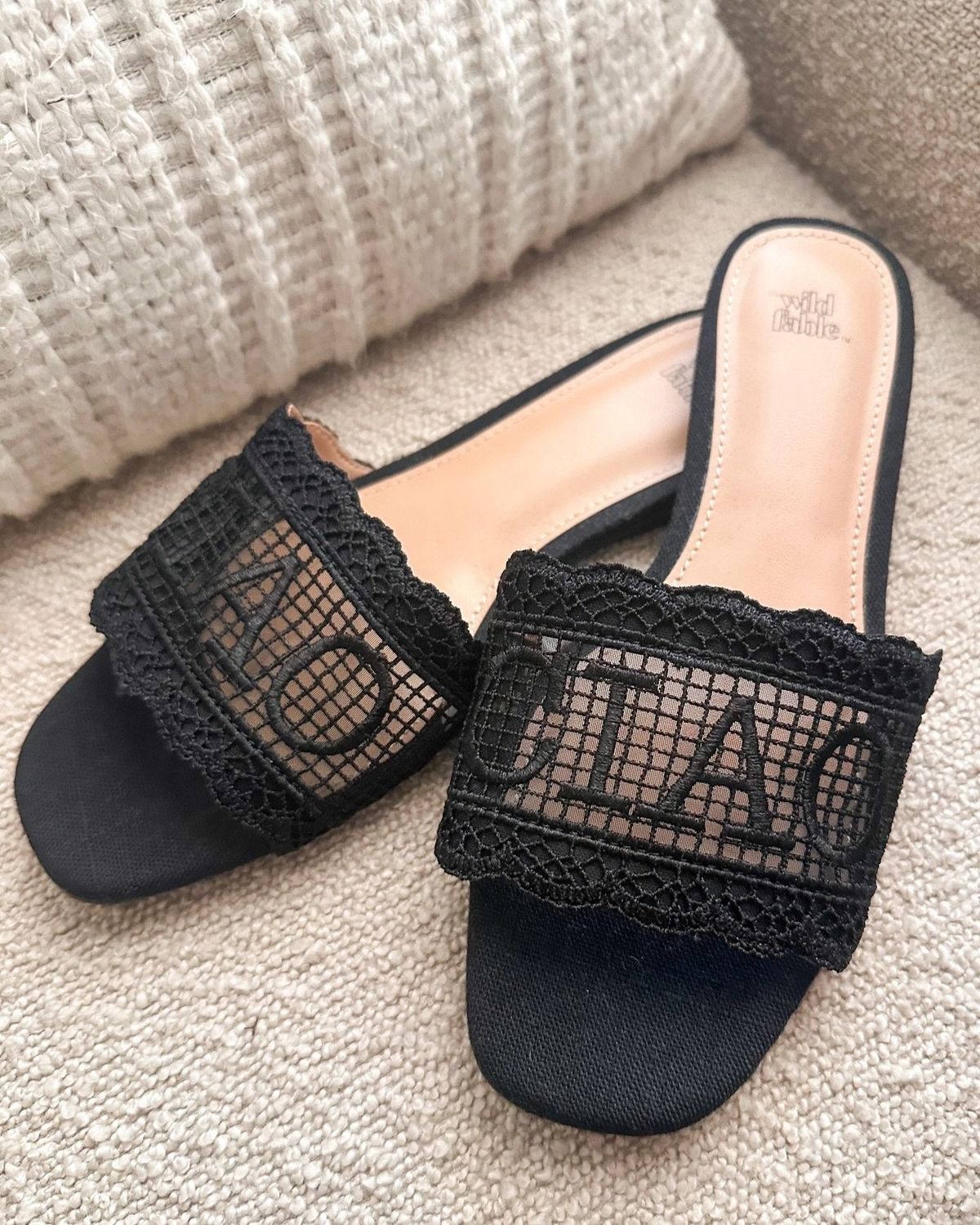 Wild Fable Josephina lace flat sandals, Size: 9.5