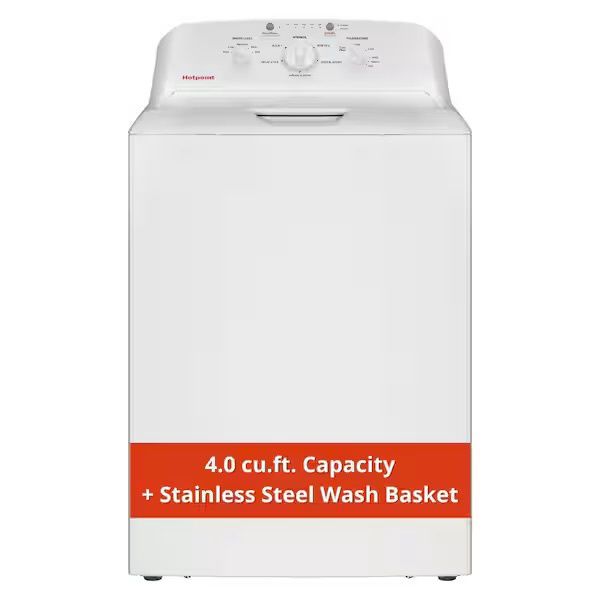 4.0 cu.ft. Top Load Washer in White with Cold Plus and Water Level Control