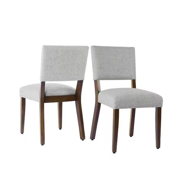 Gray Woven Open Back Dining Chair (Set of 2)