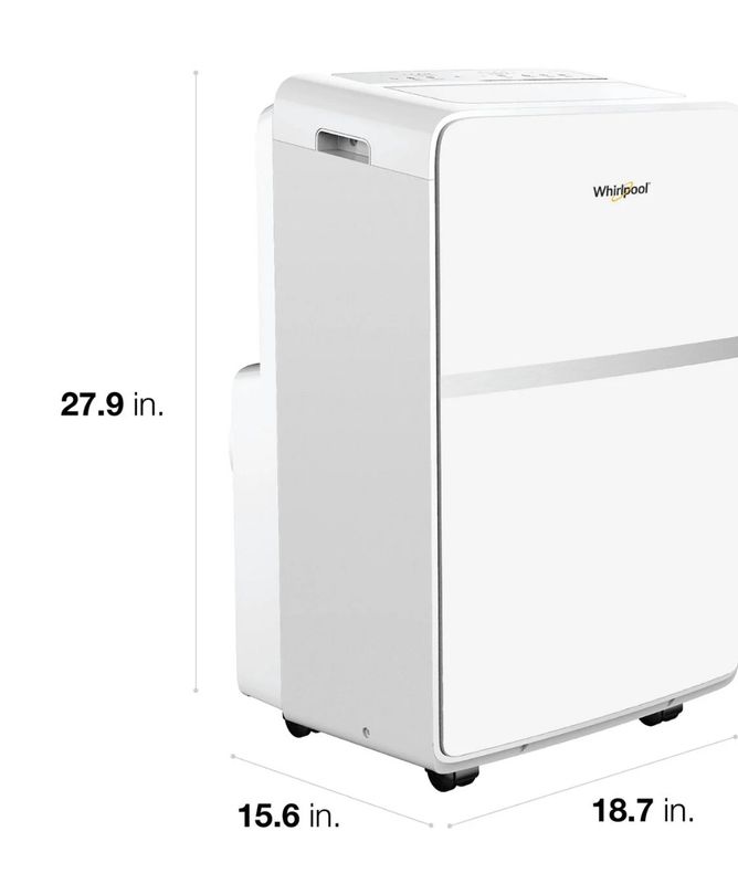 Whirlpool 8,000 BTU (13000 ASHRAE) 115Volt 350 Sq ft Portable Air Conditioner