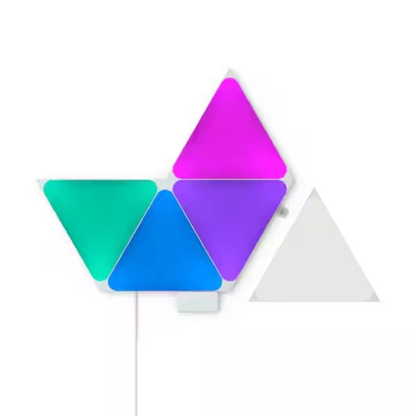 Smart Color Changing Dimmable 5 Geometric Triangle LED Light Panels Powered