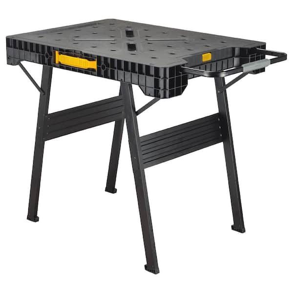 33 in. H Plastic Folding Portable Sawhorse Workbench