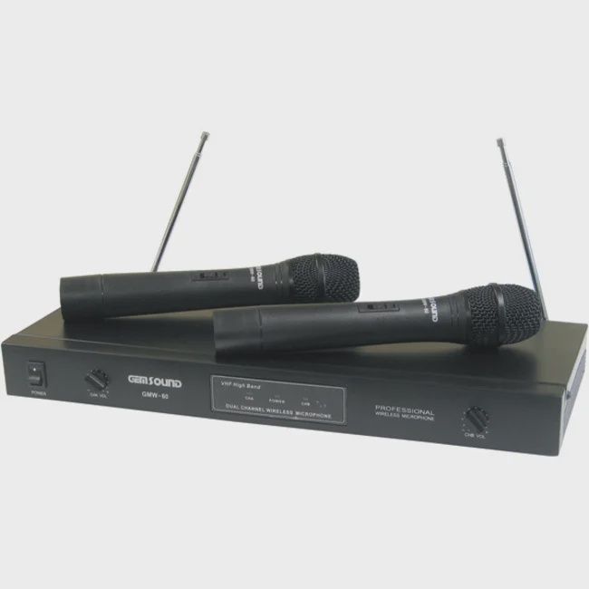 Gem Sound GMW-61 Dual Channel Wireless Microphone, Bands A and B