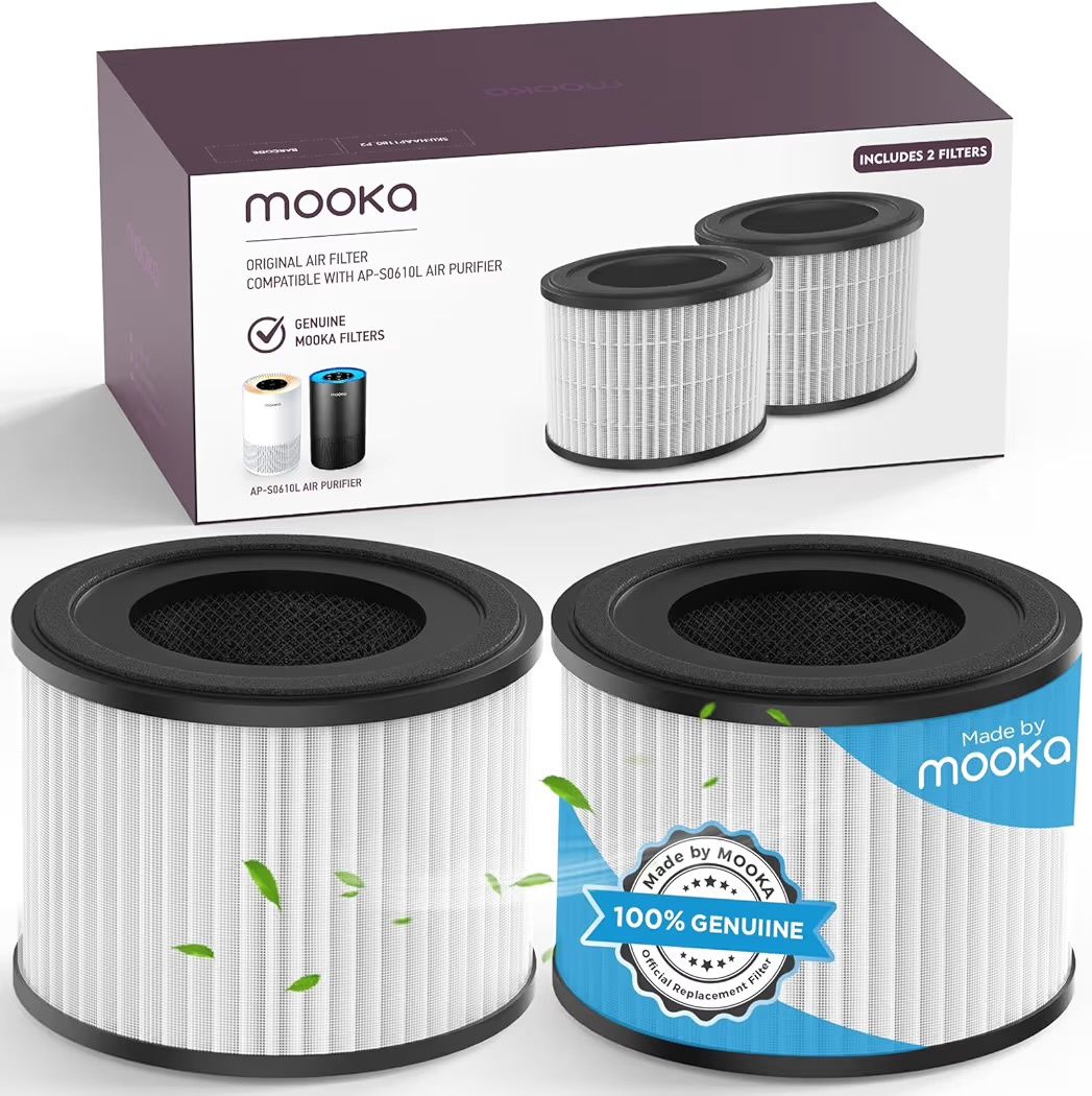 2 Pack MOOKA AP-S0610L Air Purifier Filter