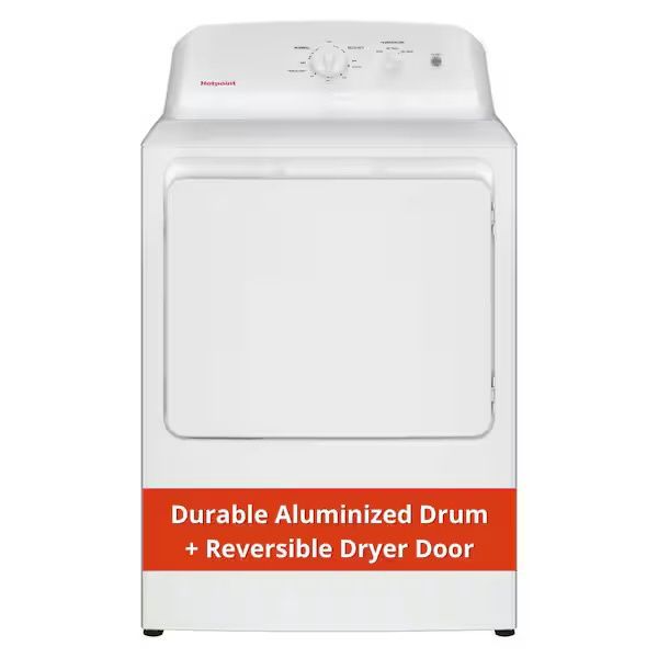 6.2 cu. ft. vented Electric Dryer in White with Auto Dry