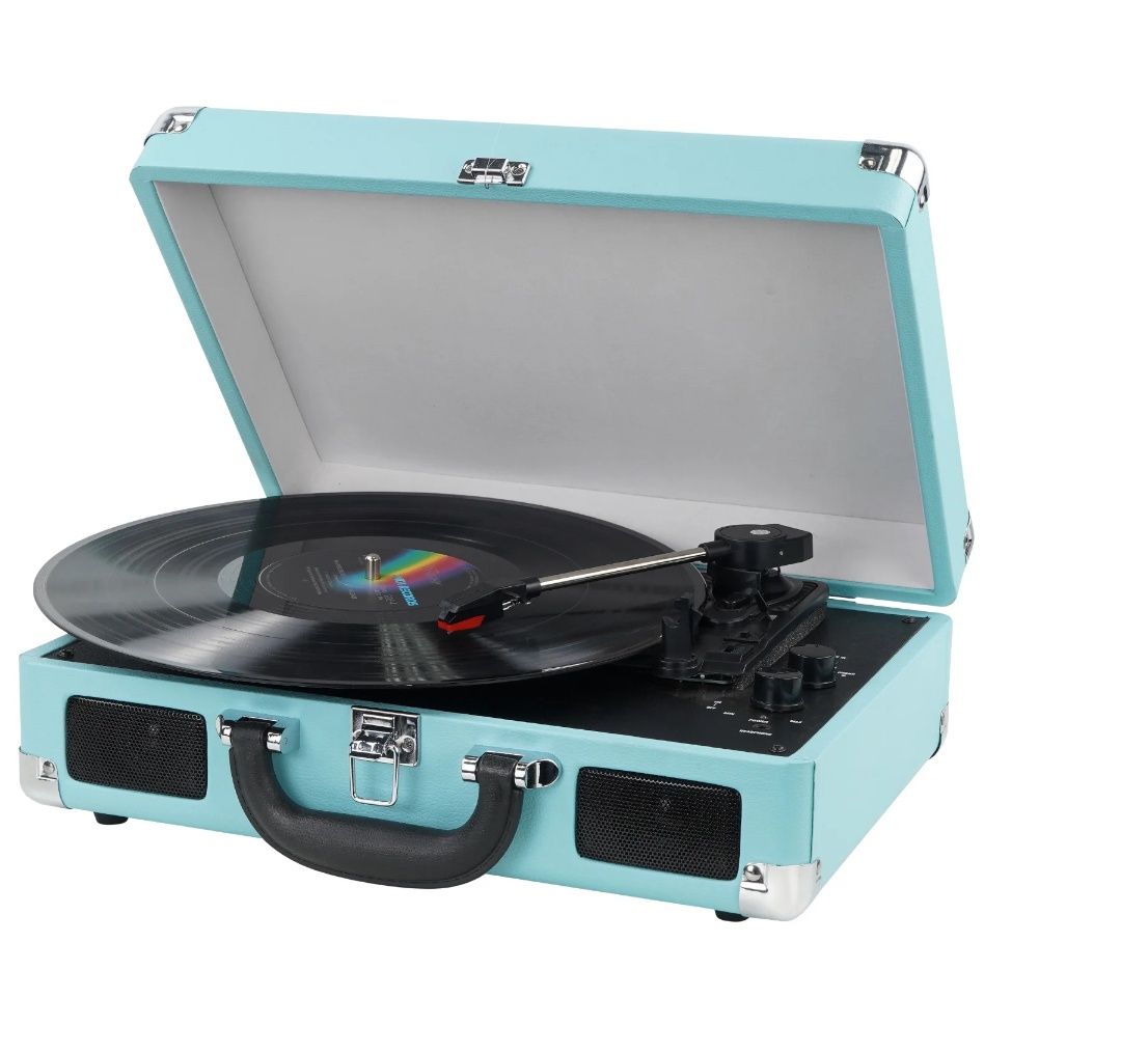 DIGITNOW Bluetooth Record Player 3 Speeds Turntable with Built-in Stereo Speakers