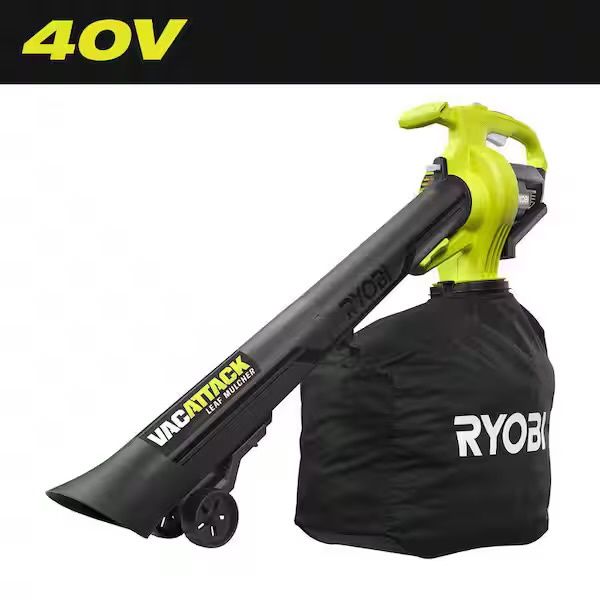 40V Vac Attack Cordless Battery Leaf Vacuum/Mulcher (Tool Only)