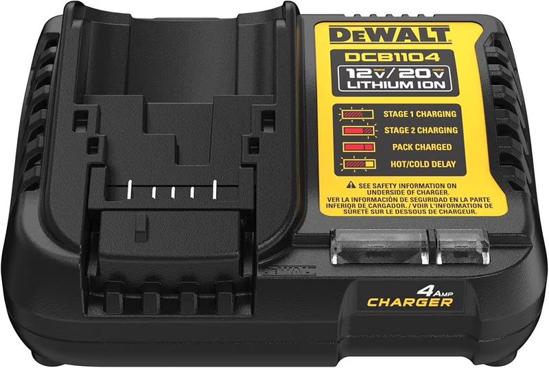 DEWALT 12V MAX/20V MAX Lithium Ion Battery Charger, 4 Amp