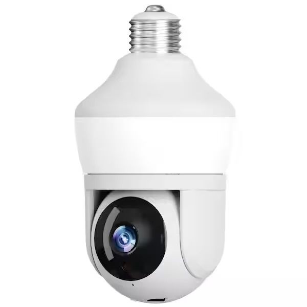 Motion Detecting 360-Degree Indoor/Outdoor Wi-Fi Home Security Camera with Light