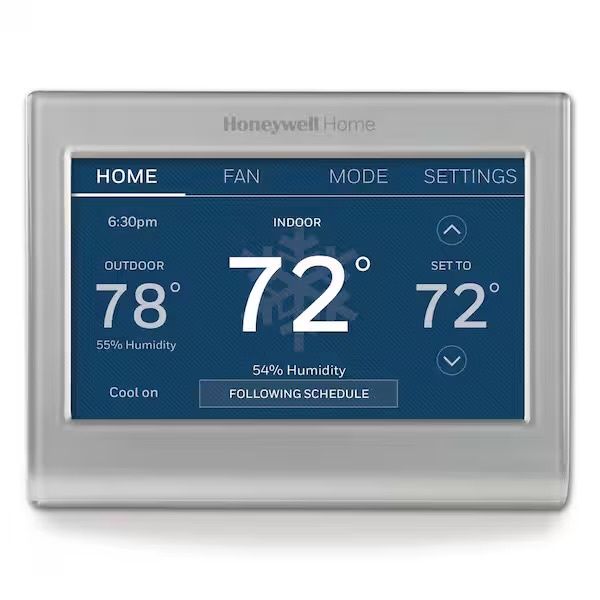 Wi-Fi Smart Color 7-Day Programmable Smart Thermostat with Color-Changing Touchscreen Display