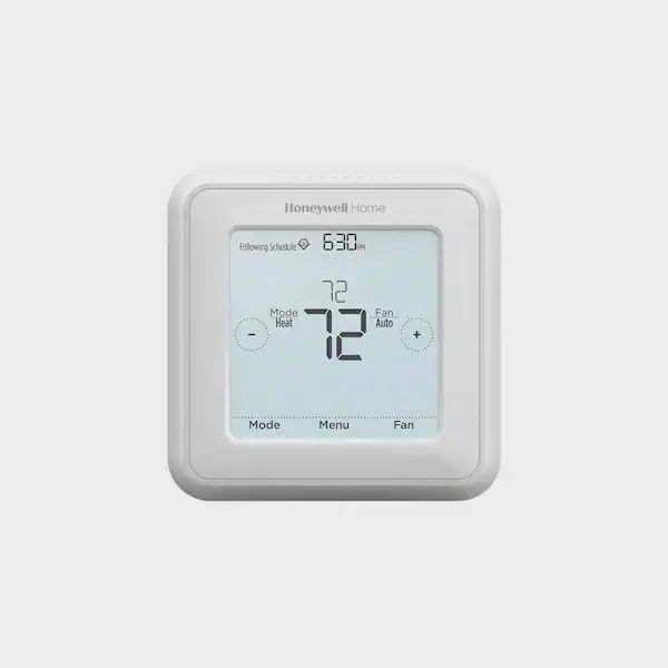 T5 7-Day Programmable Thermostat with Touchscreen Display, Accessories: No mounting screws