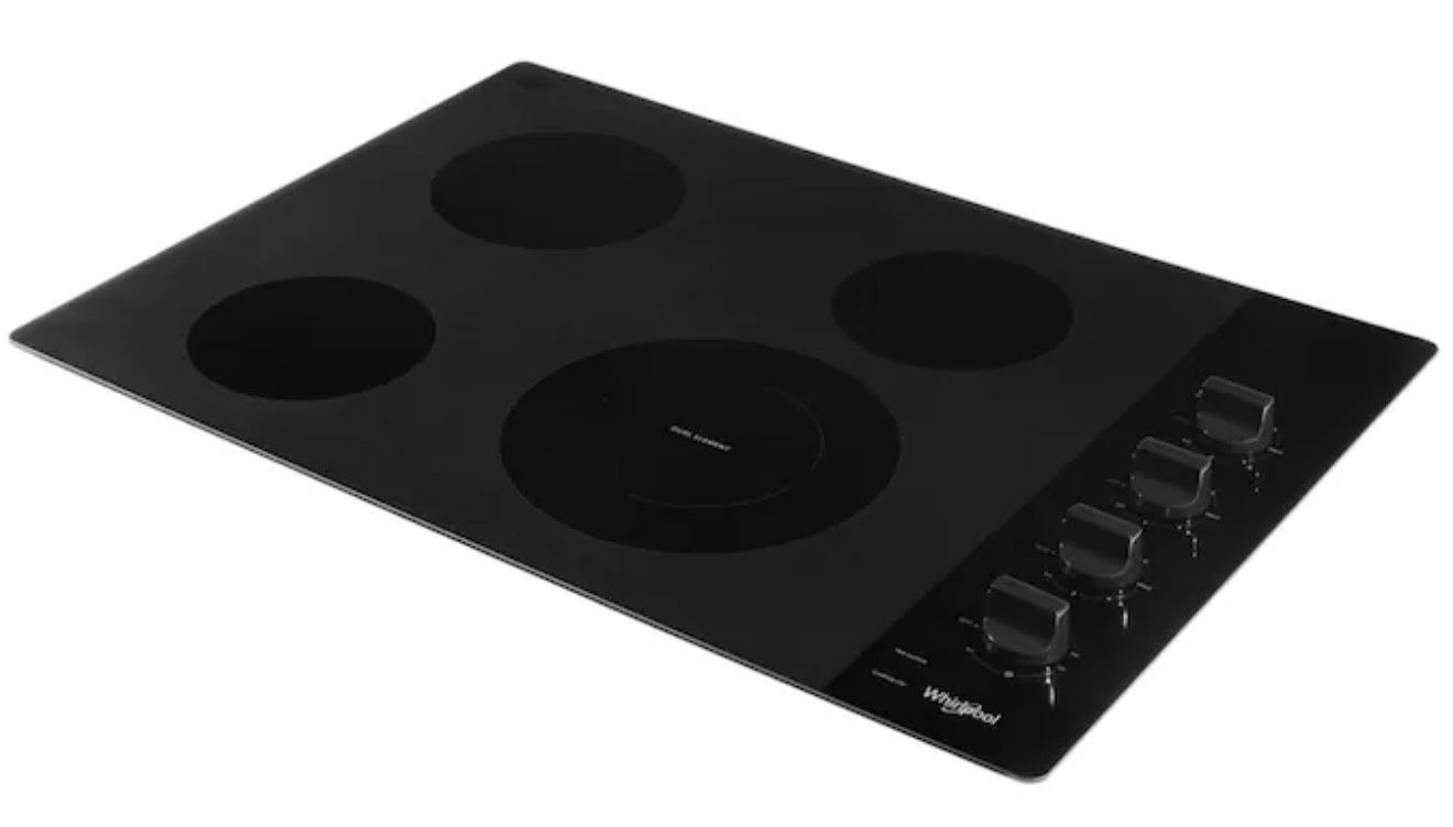 30-in 4 burners Smooth surface Black Electric Cooktop