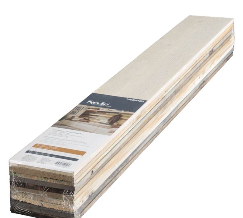 5/16-in × 5-1/2-in x 3-ft 11-1/2-in Finished Cottage Pine Wood Square Rough sawn Wall Plank 10