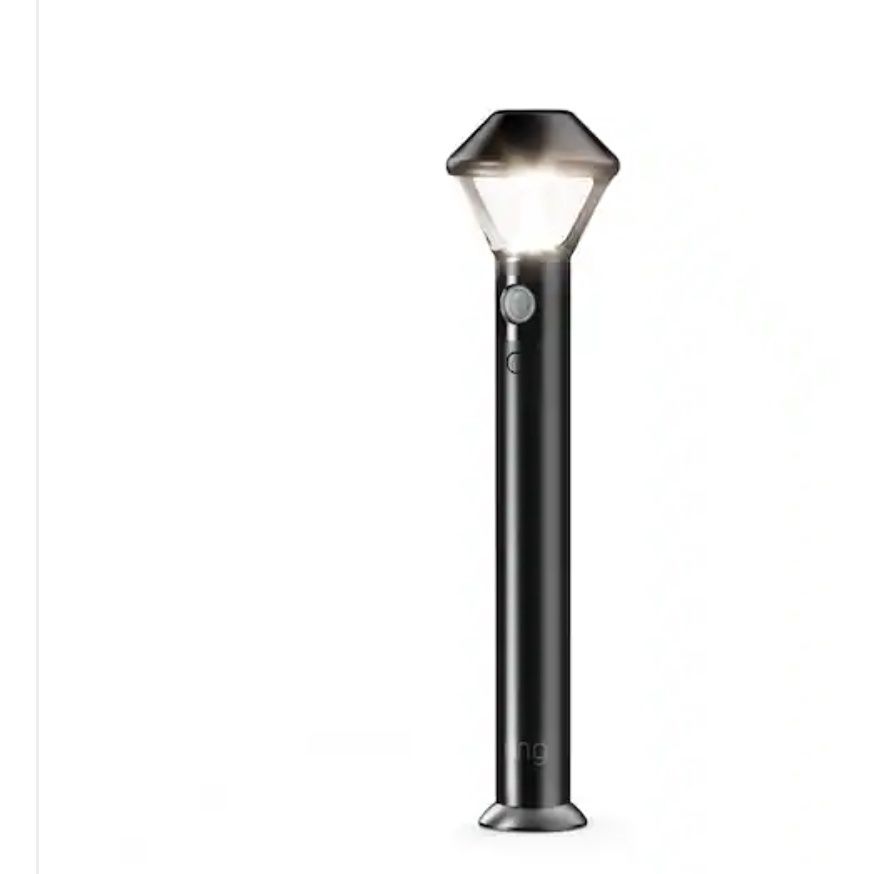 Ring Smart Lighting Battery Black Motion Activated Outdoor Integrated LED Path Light