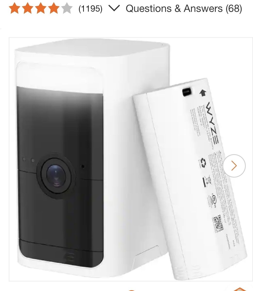 Wyze Battery Cam Pro, Wireless Indoor/Outdoor Home Security Camera, with 2k HD Color Night Vision and Built-In Spotlight