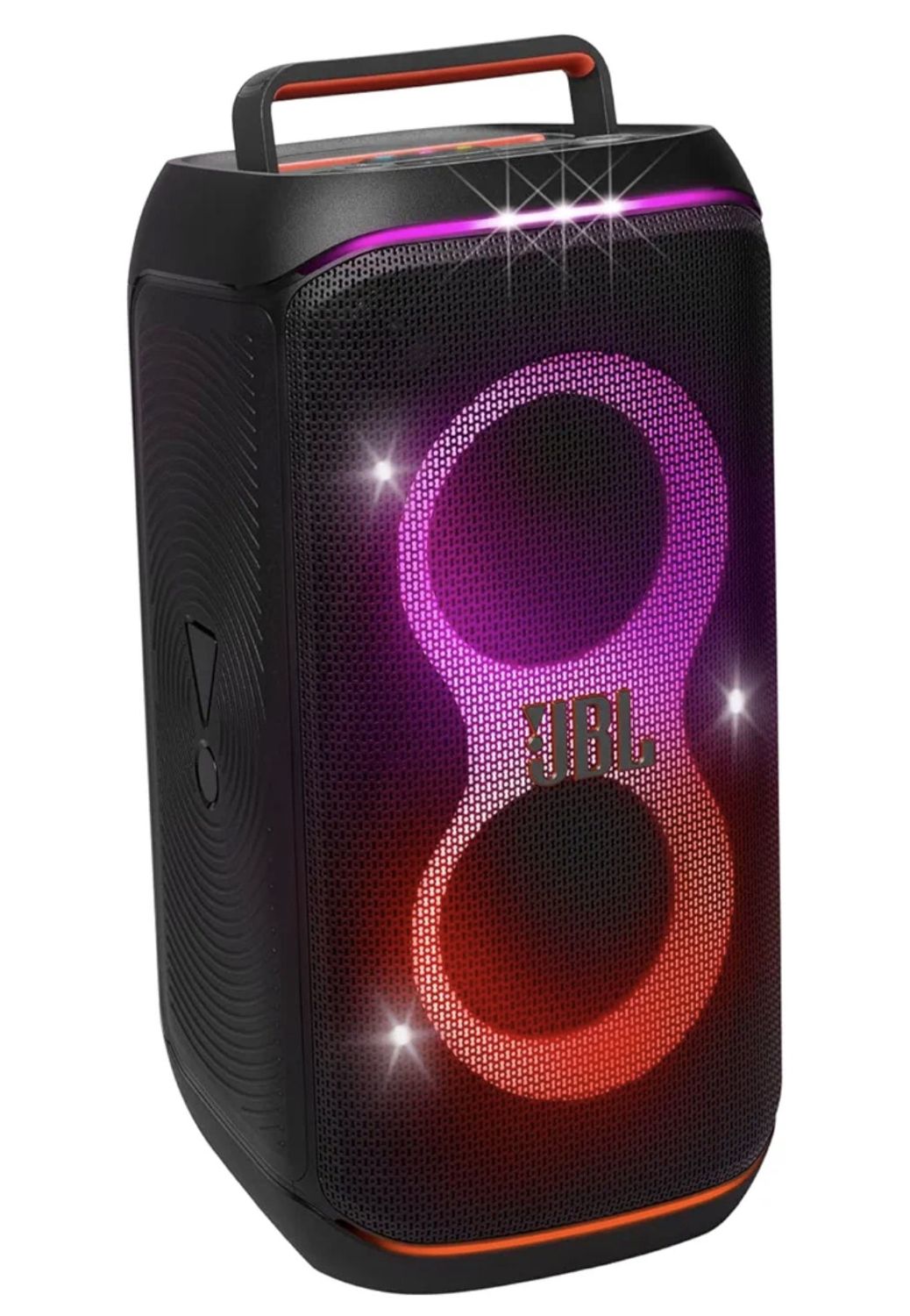 JBL PartyBox Club 120 - Portable Party Speaker with Foldable Handle, Powerful JBL Pro Sound, Futuristic lightshow, Up to 12 Hours of Play time, Splash Proof, Dual Mic &amp; Guitar Inputs (Black)