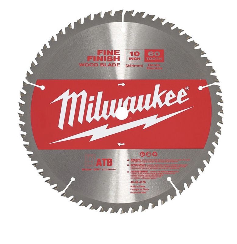 10 -inch x 60 Teeth Fine Finish Wood Cutting Mitre Saw Blade