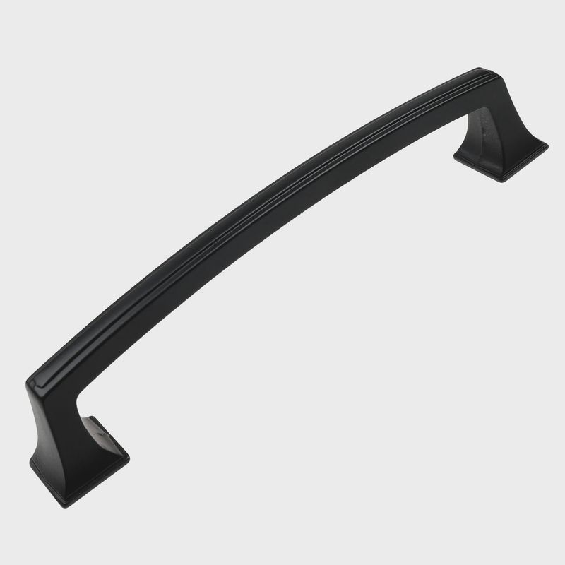 GlideRite 5 in. Center Classic Base Pull Cabinet Hardware Handles, Matte Black, Pack of 24
