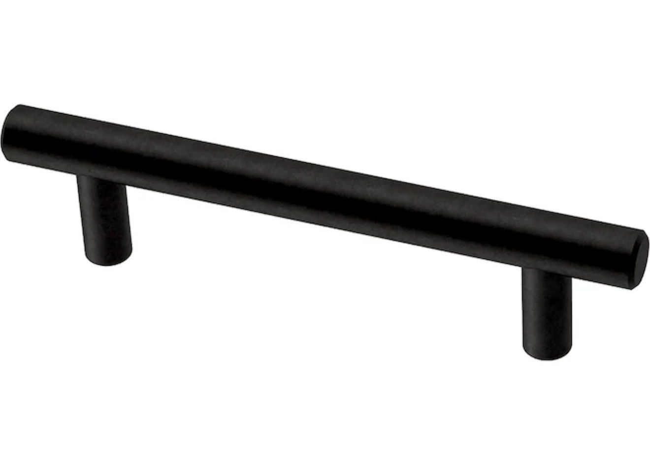 Axel 3-3/4-in, 96mm Center to Center Solid Steel Matte Black Cylindrical Bar Drawer Pull
