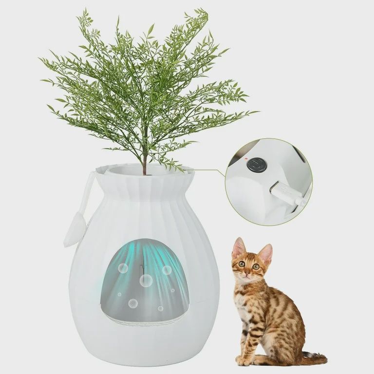 Amijoy Plant Cat Litter Box w/ Smart Odor Control