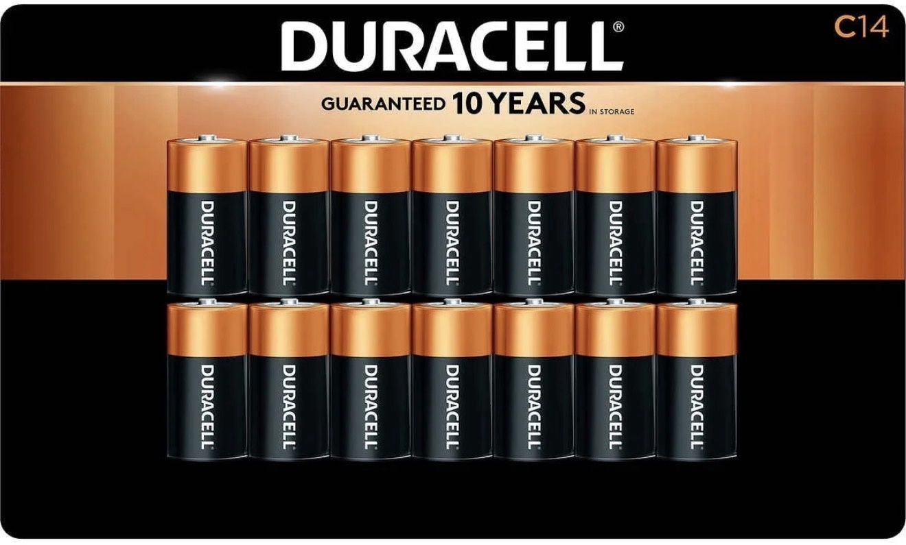 Duracell C Alkaline Batteries, 14 Count