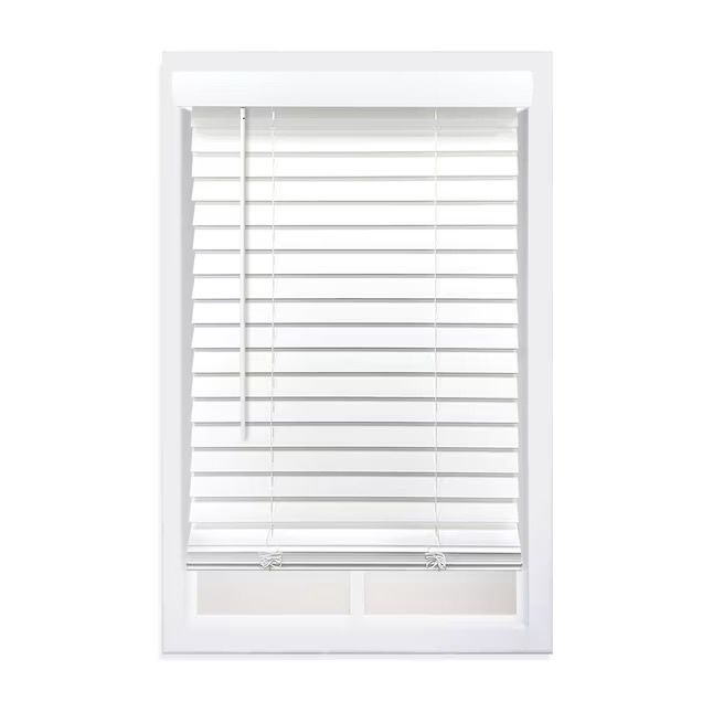 allen + roth  2-in Cordless Room Darkening Faux wood Horizontal blinds