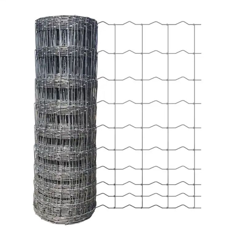 100-ft x 4-ft 12.5 - Gauge Gray Steel Woven Wire Rolled Fencing
