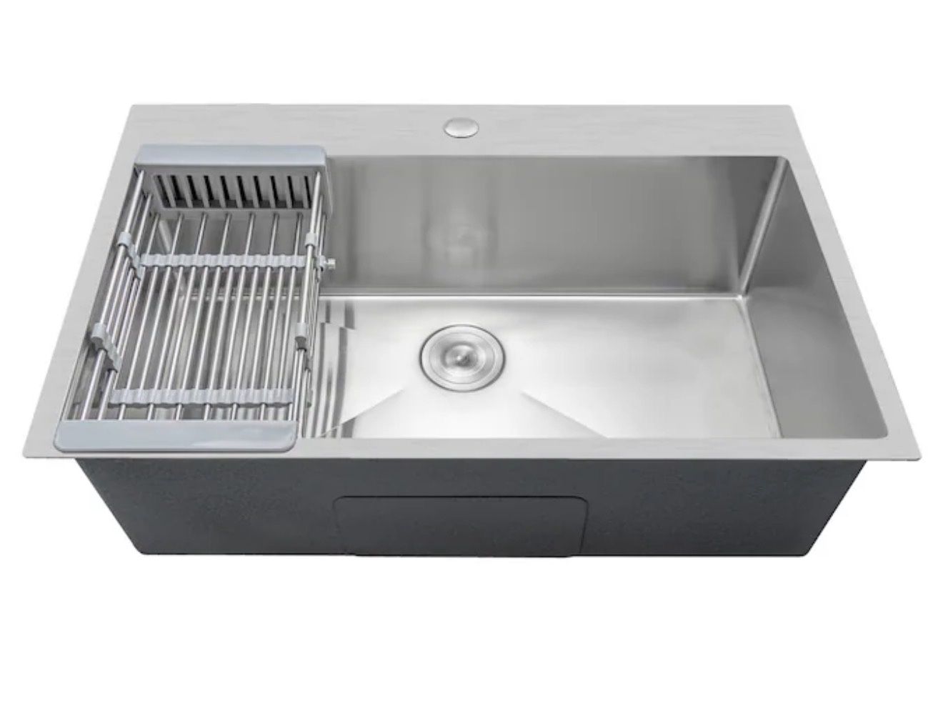 Drop-in 30-in x 18-in Stainless steel Single bowl Kitchen Sink