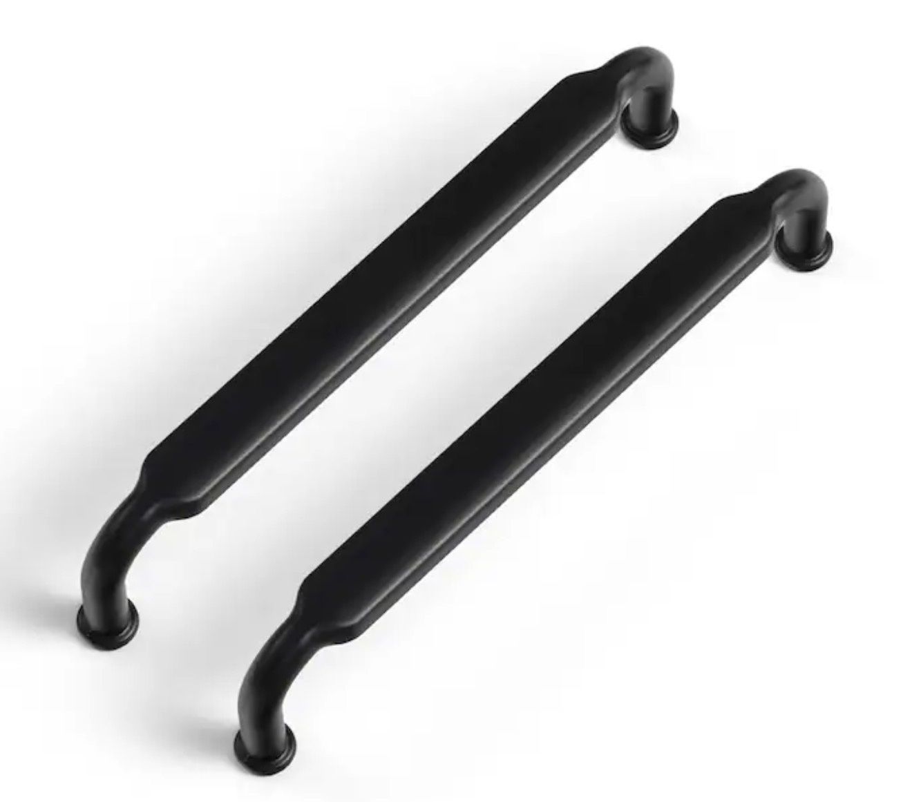 5-1/16-in, 128mm Center to Center Matte Black Arch Handle Drawer Pull 6-Pack